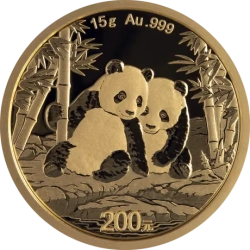 15g zlatá mince Čínská panda  2026
