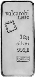 1kilo stříbrné slitky Valcambi