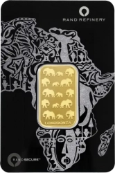20g zlatý slitek Loxodonta Africana  Rafinérie Rand