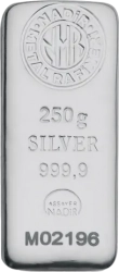 250g stříbrný slitek | Nadir Metal Rafineri
