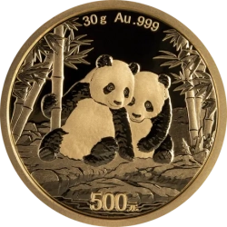 30g zlatá mince Čínská panda  2026