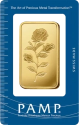 50g zlatý slitek  PAMP Růže
