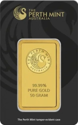 50g zlatý slitek | Perthská mincovna | s certifikátem