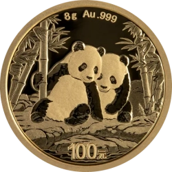8g zlatá mince Čínská panda  2026