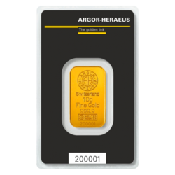 Argor- Heraeus zlatý slitek 10g