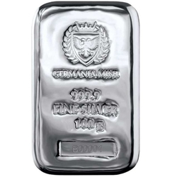 Stříbrný  slitek  100 g Germania Mint