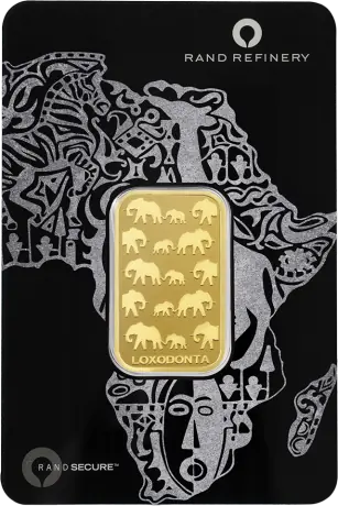 20g zlatý slitek Loxodonta Africana  Rafinérie Rand