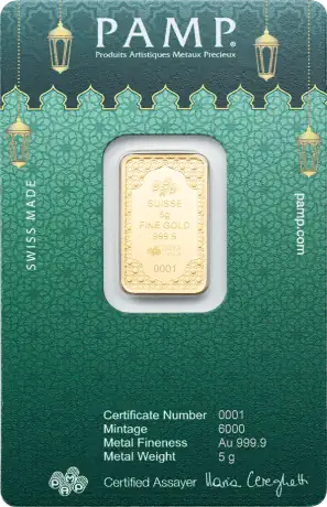 5g zlatý slitek PAMP  Eid Mubarak
